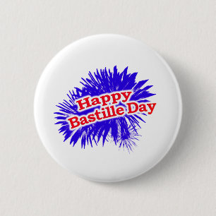 Happy Bastille Day Graphic Logo 6 Cm Round Badge