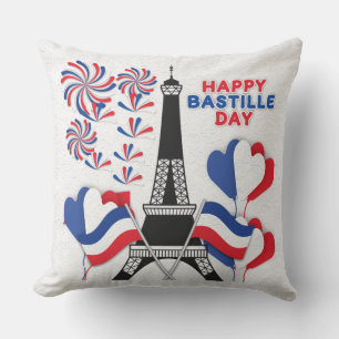 Happy Bastille Day/ To Paris with Love Lace Pillow
