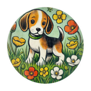 Happy Beagle Dog                                   Cutting Board