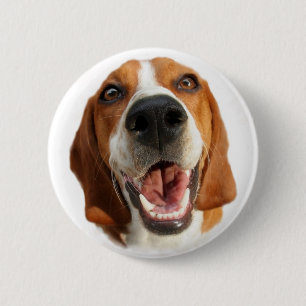 Happy Beagle Pinback Button