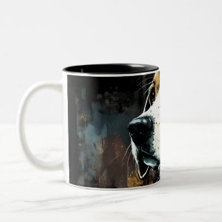 Happy Beagle Two-Tone Coffee Mug