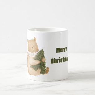 Happy Bear Christmas Tree Coffee Mug