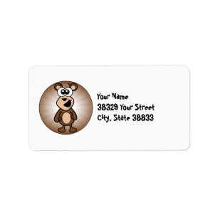 Happy Bear Label
