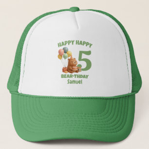 Happy BEARthday Custom Capybara 5th Birthday Trucker Hat