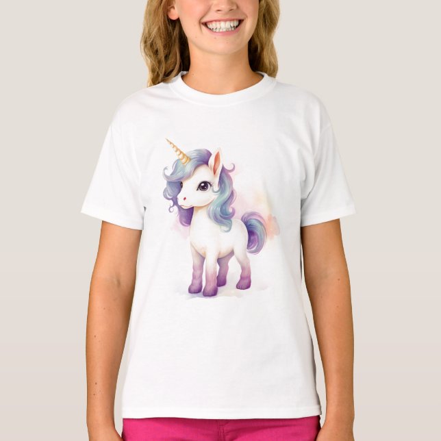 Happy Beautiful Majestic Unicorn  T-Shirt (Front)