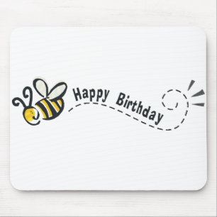 Happy Bee Birthday! Mouse Pad