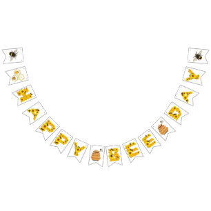 Happy Bee Birthday Party Bunting