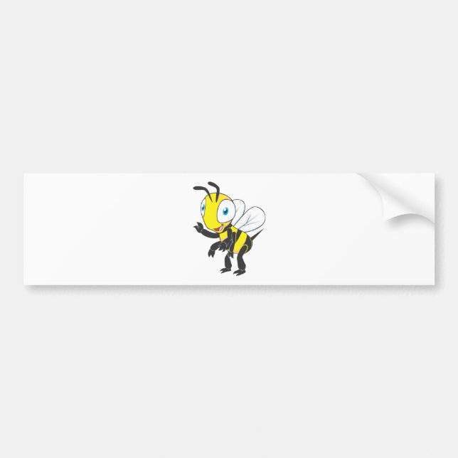Happy Bee Bumper Sticker (Front)