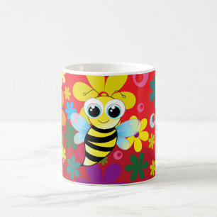 Happy bee coffee mug