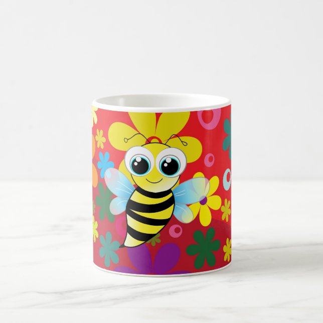 Happy bee coffee mug (Center)