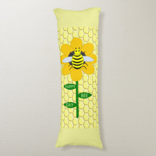Happy Bee Day Birthday Bumblebee Body Cushion
