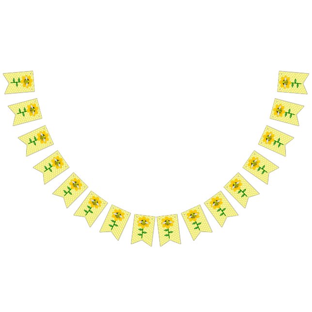 Happy Bee Day Birthday Bumblebee Bunting (All)