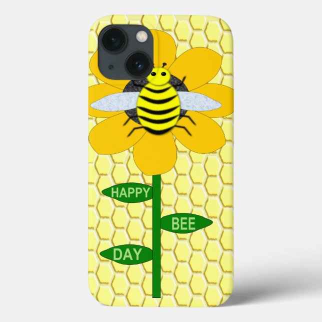 Happy Bee Day Birthday Bumblebee Case-Mate iPhone Case (Back)