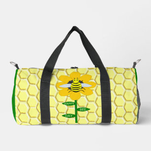 Happy Bee Day Birthday Bumblebee Duffle Bag