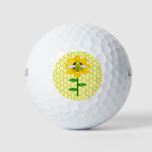 Happy Bee Day Birthday Bumblebee Golf Balls