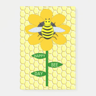 Happy Bee Day Birthday Bumblebee Post-it Notes