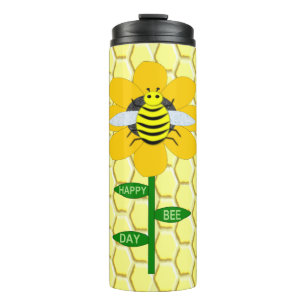 Happy Bee Day Birthday Bumblebee Thermal Tumbler