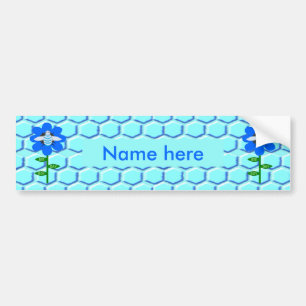 Happy Bee Day Boy Blue Birthday Bumblebee  Custom Bumper Sticker
