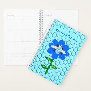 Happy Bee Day Boy Blue Birthday Bumblebee Custom Planner