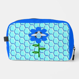 Happy Bee Day Boy Blue Birthday Bumblebee Dopp Kit