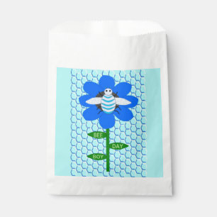 Happy Bee Day Boy Blue Birthday Bumblebee Favour Bag