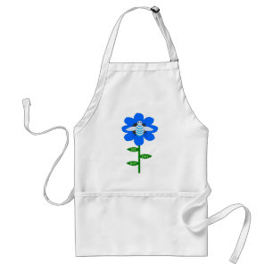Happy Bee Day Boy Blue Birthday Bumblebee Standard Apron