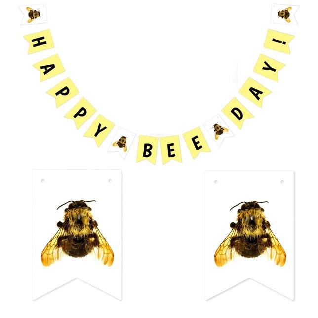 Happy Bee Day BumbleBee Birthday Bunting (Creator Uploaded)