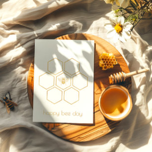 Happy Bee Day Foil Birthday Card