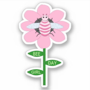 Happy Bee Day Girl Pink Birthday Bumblebee