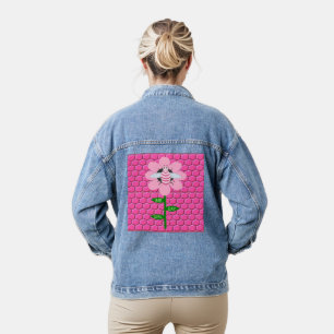 Happy Bee Day Girl Pink Birthday Bumblebee Denim Jacket