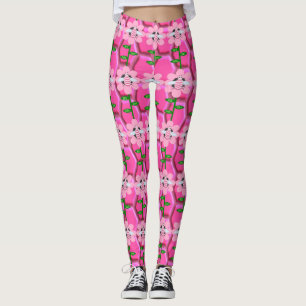 Happy Bee Day Girl Pink Birthday Bumblebee Leggings