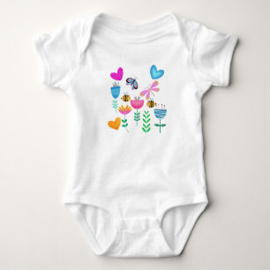 Happy Bee Garden Baby Bodysuit