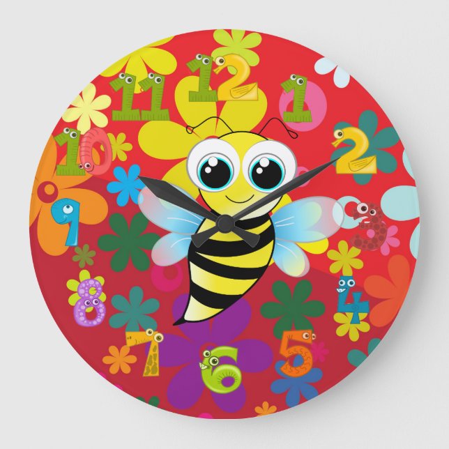 Happy bee large clock (Front)