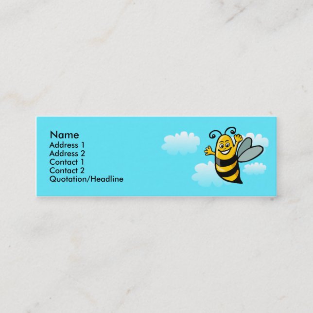 Happy Bee Mini Business Card (Front)