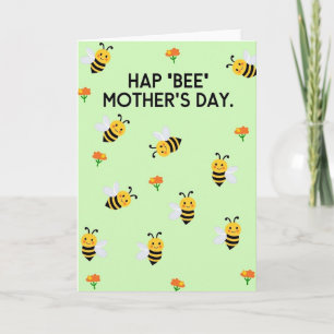Happy Bee Mothers Day Wife Card