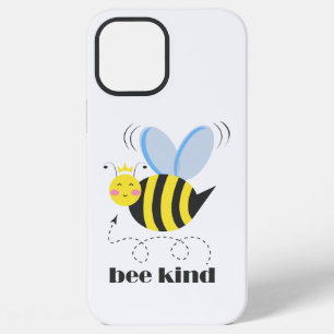 Happy bee princess with crown and slogan Bee Kind iPhone 12 Pro Max Case