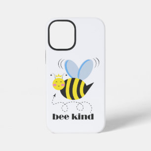 Happy bee princess with crown and slogan Bee Kind iPhone 12 Mini Case