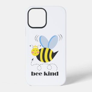 Happy bee princess with crown and slogan Bee Kind iPhone 12 Case