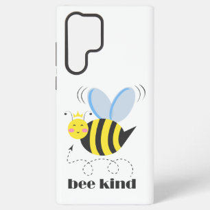 Happy bee princess with crown and slogan Bee Kind Samsung Galaxy Case