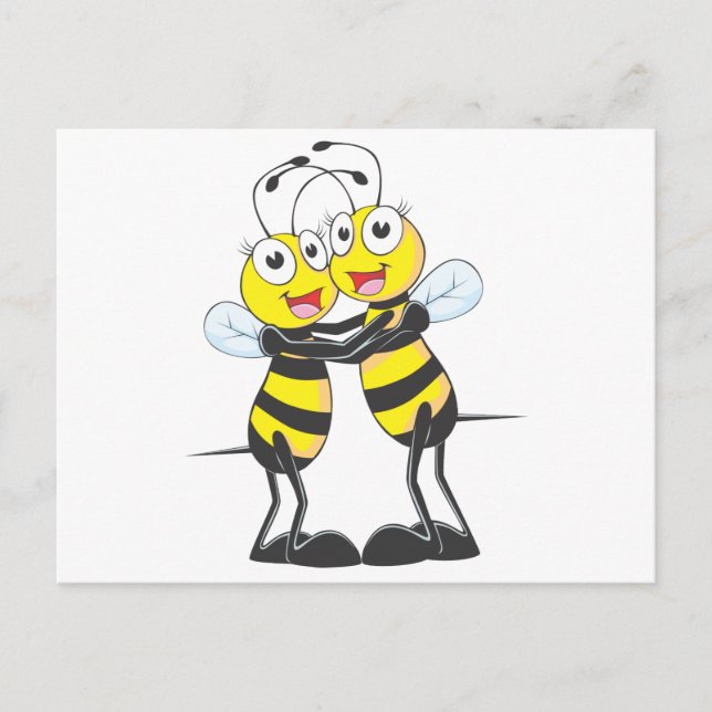 Happy Bee Sisters Postcard (Front)