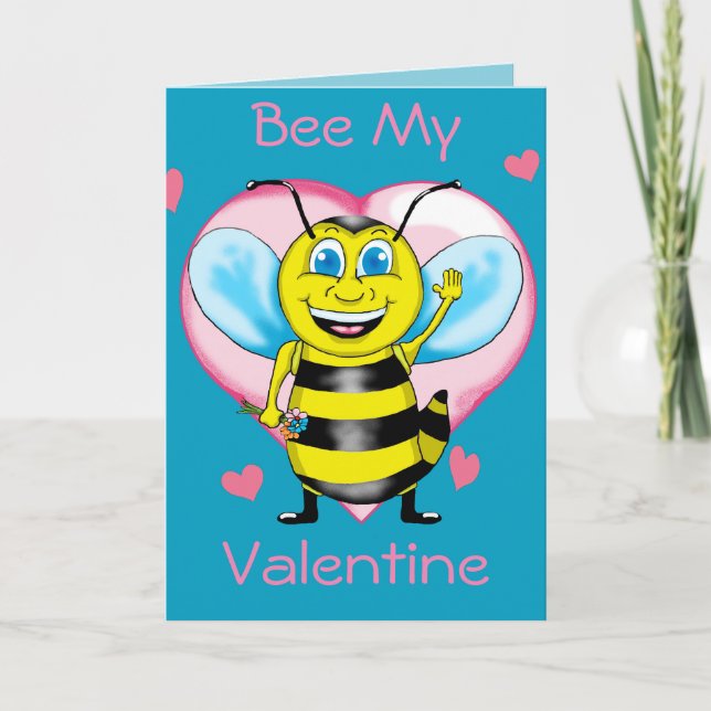 Happy Bee Valentines Day Card (Front)