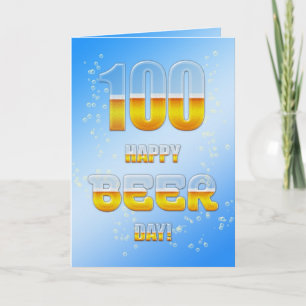 Happy Beer day 100th birthday card