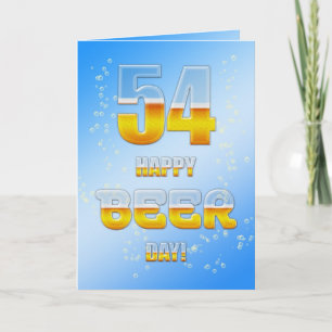 Happy Beer day 54th birthday card