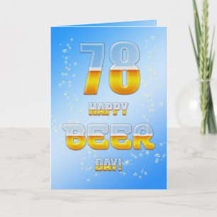Happy Beer day 78th birthday card