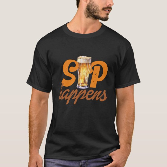 Happy Beer Lover in America T-Shirt (Front)