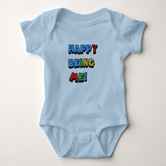 Happy Being Me Baby Bodysuit (Front)