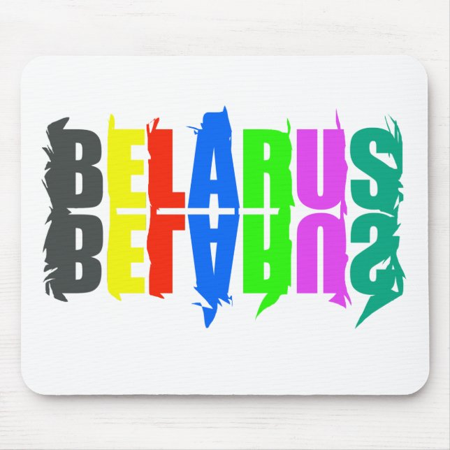 Happy Belarus Colourful Letters Mouse Pad (Front)