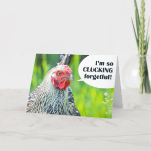 Happy Belated Birthday For AnyoneChicken Humour Holiday Card
