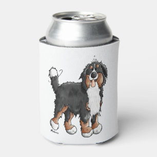 Happy Bernese Mountain Dog - Comic - Dogs - Cartoo Can Cooler