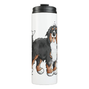 Happy Bernese Mountain Dog - Comic - Dogs - Cartoo Thermal Tumbler